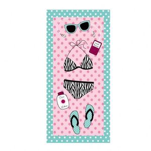 Grande serviette de plage rectangulaire imprimée réutilisable, sans sable, séchage rapide, toutes saisons, pour les vacances en plein air - Product Image 2