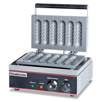 Gaufriers Professionnels en Acier Inoxydable avec 5 Moules | Machine à Gaufres Électrique Rotative | Grille-Saucisses Hot-Dog