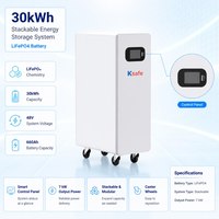 Système de stockage d'énergie domestique empilable LiFePO4 30 kWh 7 kW pour le stockage d'énergie solaire résidentielle et l'utilisation en mode de secours – Vente en gros
