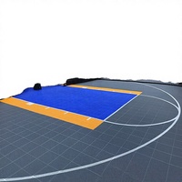 Baldosas de Suelo para Canchas Deportivas de Baloncesto, Portátiles, Encajables, para Exteriores, Fácil Instalación, Superficie Antideslizante de PP, para Interiores