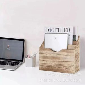 Cross-border wooden desktop <b>storage</b> rack for documents and <b>files</b>, office desktop/desk organizer box/<b>file</b> holder - Product Image 3
