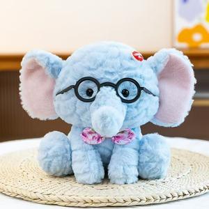 Lindo peluche de animal pequeño en postura de sentarse en cuclillas, <span class=keywords><strong>con</strong></span> <span class=keywords><strong>gafas</strong></span>, compañero de mesa <span class=keywords><strong>con</strong></span> forma de <span class=keywords><strong>pollo</strong></span>, decoración de muñeca, regalo de cumpleaños - Product Image 5