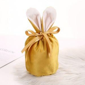 Creative <b>Rabbit</b> Ear Wedding Flannelette Bag Decorative <b>Gift</b> Candy Velvet Drawstring Pouches Jewelry Storage Bags - Product Image 5
