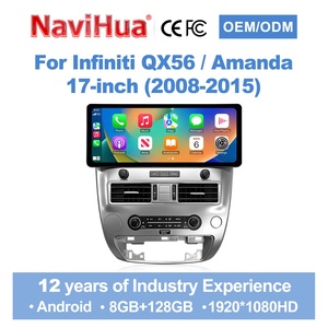 New 17 Inch 4K Android Screen Car Multimedia Player GPS CarPlay <b>Auto</b> Headunit Monitor for Infiniti QX56 Nissan Armada 2008-2015 - Product Image 1