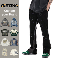 Pantalon de jogging pour homme de haute qualité, personnalisé, style évasé, taille élastique, décontracté, coupe droite