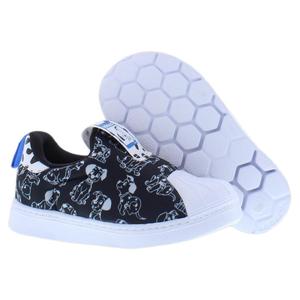 Zapatos Adidas Superstar 360 para Bebés y Niños Pequeños, Color Negro, Blanco, Azul Brillante, Estampado Animal, Sin Cordones - Product Image 4