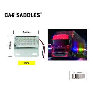 Luces LED Rectangulares Blancas de 24V para Camiones, 8.4x7.5cm, para Vehículos Comerciales - Product Image 1