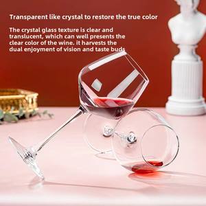 Copa <span class=keywords><strong>de</strong></span> Vino Tinto Moderna <span class=keywords><strong>de</strong></span> <span class=keywords><strong>Cristal</strong></span> con Forma <span class=keywords><strong>de</strong></span> Diamante Angular, Copa Grande para Borgoña y Burdeos, Ideal para Banquetes <span class=keywords><strong>de</strong></span> Boda - Product Image 4