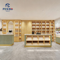 Étagères à vin en bois pour magasin, présentoir mural pour bouteilles, comptoir de bar à liqueurs, mobilier d'intérieur pour commerce de détail