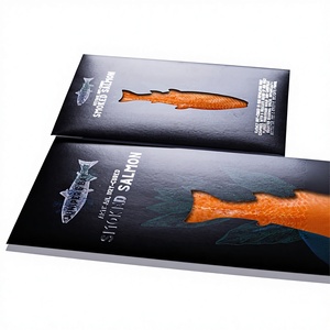 Manchon d'emballage en papier kraft recyclable et écologique imprimé sur mesure pour saumon <span class=keywords><strong>fumé</strong></span> surgelé - Product Image 2
