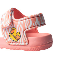 Nouvelles sandales d'été imperméables pour enfants, motif petit canard jaune, antidérapantes avec fermeture Velcro, lumineuses dans le noir