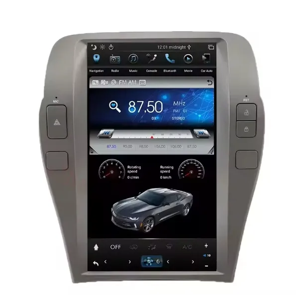 안드로이드 13 12.1 ''자동차 라디오 스테레오 IPS 화면 카플레이 GPS 네비게이션 와이파이 FM RDS 미러 링크 시보레 카마로 2010-2015