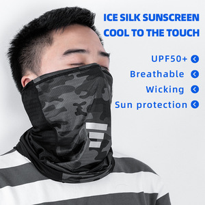 Yueli Cyclingbox Cycling Face Mask Ice <b>Silk</b> Camouflage Neck Gaiter For Men Women Outdoor Sports Protection - Product Image 3