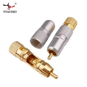 ODM Audio Video RCA enchufe conector al por mayor HIFI DIY cobre chapado 24K oro macho OEM