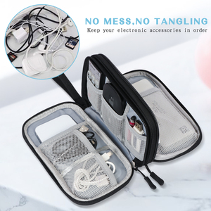 Travel <strong>Cable</strong> Organizer Pouch Electronic Accessories Carry Case Portable Waterproof Double Layers All-in-One Storage <strong>Bag</strong> - Product Image 5