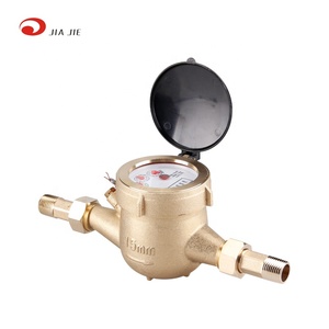 Compteur d'eau multi-jets 1/2'' en laiton couleur naturelle, type sec, multi-jets - Product Image 4