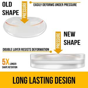 DB Premium, 256 Uds., almohadillas autoadhesivas transparentes para muebles, protección amortiguadora de ruido de doble capa mejorada para puerta de armario - Product Image 4