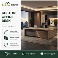 Bureau de direction de luxe en forme de L, table en bois pour PDG et managers, idéal pour les projets professionnels