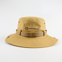Sombrero de Pescador de Ala Ancha de Nailon con Logotipo de Dibujos Animados Bordado Personalizado de Alta Calidad, para Ciclismo al Aire Libre, Uso Diario, Protección Solar