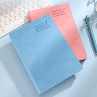 Agenda Personalizada A5 con Cubierta de Cuero Suave 2027, Diario, Cuaderno con Tapa Blanda para Regalo, Oficina, Escuela, Hogar