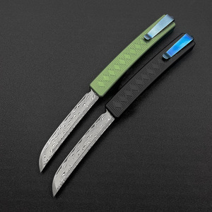 FatDragon Nouveau couteau utilitaire Warrior EDC en acier Damas, couteau d'extérieur pour la défense personnelle, fonction de coupe de papier, personnalisable OEM - Product Image 4