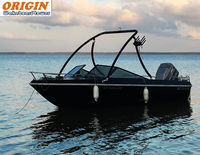 Origin Advancer Boat Wakeboard Tower 2.25 "Tube Noir Brillant Sports Nautiques Tours de Bateau Pliantes
