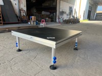Scène Courbe Personnalisée, Scène Circulaire à Montage Rapide, Scène Ronde Portable pour Mariages, Aluminium et Contreplaqué pour Concerts et Événements