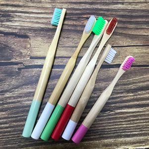 Bamboo Toothbrush Manual Biodegradable For Home Guesthouse Hotel Use Custom Colors - Product Image 1