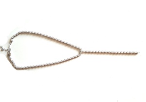 2023 nuovo arriva ovale cubic zirconia lunga catena CZ di alta qualità scintillante bling <span class=keywords><strong>argento</strong></span> donna sexy bling lariat collana - Product Image 2