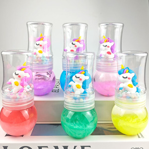 Venta caliente 12PCS Botella de bola desmontable de doble capa Brillo Elástico Little Horse Galaxy Crystal <span class=keywords><strong>Slime</strong></span> Kit - Product Image 5