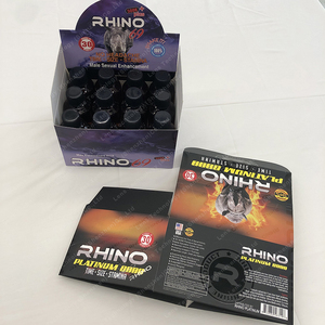Fabrieksprijs Zwarte Panter Neushoorn 69 Sekspillen Mannelijke Verbetering Pillen Lege Vloeibare Fles Capsule Kaart Blisterverpakking - Product Image 2