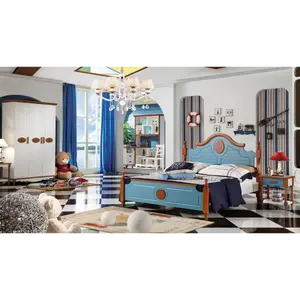 आधुनिक आरामदायक चाइल्ड क्वीन लकड़ी के कपड़े का नरम बिस्तर, बेडरूम के घरेलू फर्नीचर के लिए स्टोरेज असबाबवाला बिस्तर