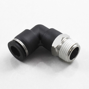 Raccord coudé pneumatique rapide mâle NPT/BSP 90 degrés PL 1/8 1/4 3/8 1/<span class=keywords><strong>2</strong></span> pouce pour tube 01 02 03 04 - Product Image 2