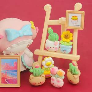 Bonito florero de dibujos animados, abalorios de resina para DIY, horquilla para álbum de recortes, funda de teléfono, decoración, imán para nevera, relleno de limo - Product Image 4