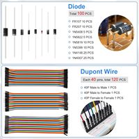 1628PCS Electronic Components Kit DIY Ultimate Edition LED Diode Metal Film Resistor Electrolytic