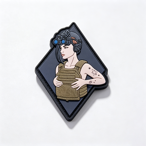 Vendita calda Cartoon Bikini donna da combattimento Pvc in gomma Patch gancio e anello di ferro su gomma 2d toppa di gomma personalizzata - Product Image 2