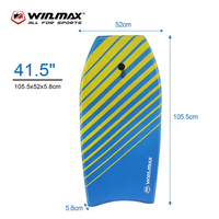 Planche de surf/bodyboard Win.max Durable EPS PE/XPE pour eaux offshore 41,5'' avec leash pour paddle board de plage, légère