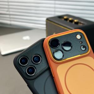 High Quality Matte Magnetic Phone <b>Case</b> for iPhone 17 13 14 15 16 Pro Max <b>Wireless</b> <b>Charging</b> Full lens Coverage Protective Cover - Product Image 5