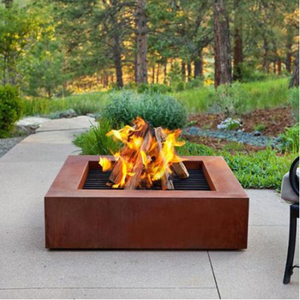 Foyer portatif <span class=keywords><strong>Vertical</strong></span> en acier de Corten pour l'extérieur, barbecue, foyer avec cheminée - Product Image 3
