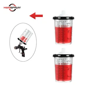 Échantillon gratuit gobelets de mélange tasse de pistolet de peinture 600ml tasse de Pp bombes de peinture pour voitures