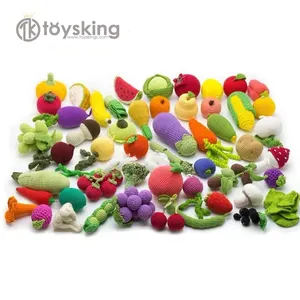 手工钩针游戏食品玩具婴儿益智玩具针织图案amigurumi食品钩针水果蔬菜游戏食品玩具