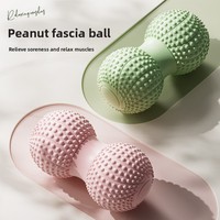 Balle de massage Chinmon Fascia Peanut TPE pour la relaxation des pieds, de la colonne vertébrale et des muscles, double balle pour la stimulation des points d'acupuncture des hanches, du dos et des jambes