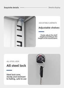 Armoire <span class=keywords><strong>de</strong></span> rangement verticale en métal avec serrure à clé, tiroirs réglables personnalisés pour la maison, le bureau, l'école, écologique et durable - Product Image 4