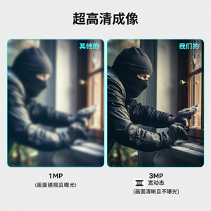Caméra extérieure intelligente Tuya 3MP Wi-Fi avec vision nocturne couleur, détection de mouvement, audio bidirectionnel, moniteur de sécurité - Product Image 5