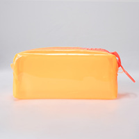 Vibrant PVC étui à crayons pour l'école étanche sac cosmétique avec fermeture à glissière clair sac cosmétique en gros