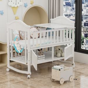 Lit bébé en bois à hauteur réglable, <span class=keywords><strong>anti</strong></span>-moustiques, avec bandes <span class=keywords><strong>anti</strong></span>-rongeurs, vente chaude en usine - Product Image 1