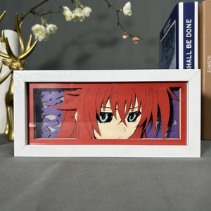 Lampe de nuit LED 3D Anime <span class=keywords><strong>High</strong></span> <span class=keywords><strong>School</strong></span> <span class=keywords><strong>DxD</strong></span> Rias Gremory, boîte à lumière manga, décoration de chambre, lampe de table, veilleuse d'animation - Product Image 2