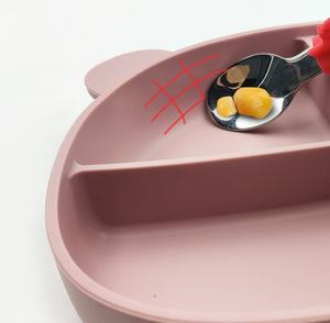 Assiette de nourriture pour bébé avec assiette en silicone de dessin animé à ventouse intégrée, vaisselle anti-chute et anti-brûlure pour bébé - Product Image 5