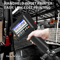 Draagbare intelligente inkjet-etiketprinter, handheld, semi-automatisch met touchscreen, snel drogend CIJ voor leer, 1 jaar garantie
