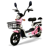 Bicicleta Eléctrica Urbana para Adultos de Alta Calidad, 48V 12Ah, Batería Portátil de Plomo-Ácido, Ebike 350W 500W